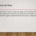 setting in the lottery